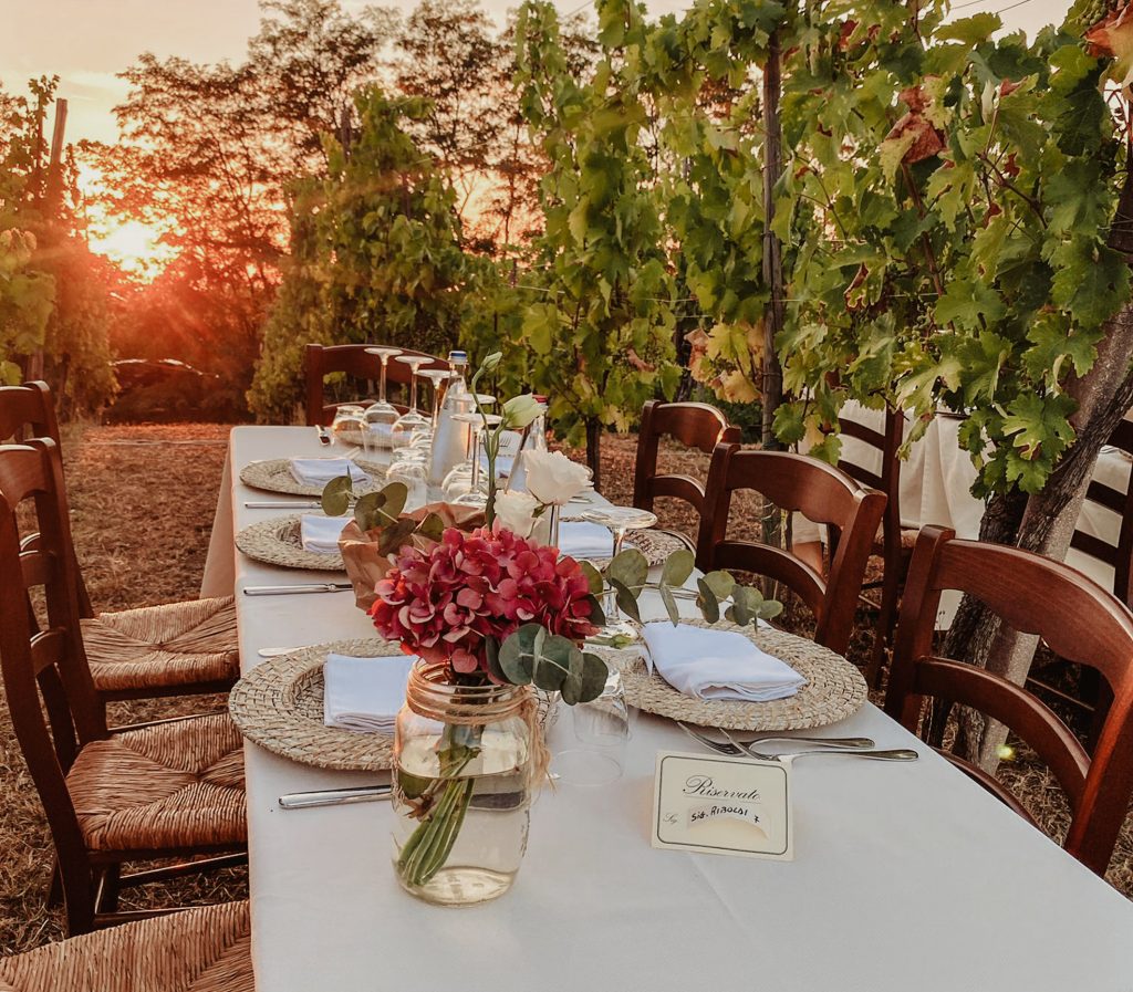 cena in vigna a meno di un’ora da Milano